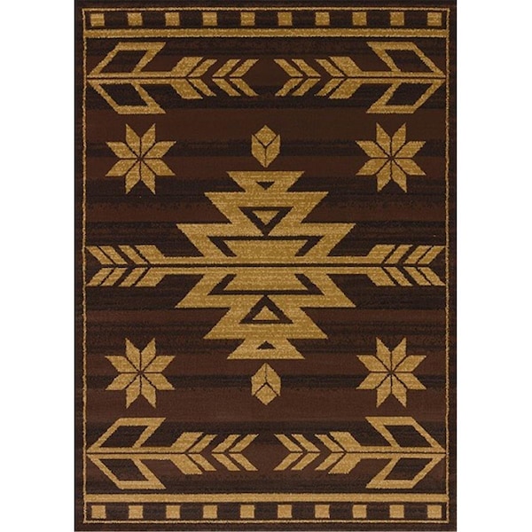 United Weavers 5 ft. 3 in. x 7 ft. 2 in. Affinity Teton Area Rug, Brown 750 00150 58 - main